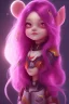 Placeholder: cute red/purple haired space girl gremlin