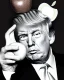 Placeholder: Donald Trump with an apple on his head