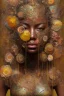 Placeholder: an abstract painting of rusted metal and flowers, african, rust, scaffolding, iron cladding, decay, mixed media, textured, anatomically correct, beautiful perfect face, sharp focus, highly detailed