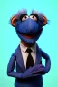 Placeholder: Waist up muppet Portrait, Vladimir Putin as muppet doll, Black suit, photo studio, blue background, unreal engine 5, concept art, art station, god lights, ray tracing, RTX, lumen lighting, ultra detail, volumetric lighting, 3d.