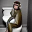 Placeholder: Monkey on toilet