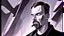 Placeholder: Futuristic, cyberpunk, Friedrich Nietzsche, comic style