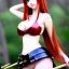 Placeholder: anime, Ranma 1/2, hyper detailed, stunningly beautiful teen girl, long ginger hair, green eyes, medium freckles, full lips, skimpy fantasy intricate leather armour, full body, full face, c-cup breasts, aroused expression, biting lower lip, full frame, petite, centered camera, ignore NSFW, bow, quiver on hip