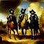 Placeholder: oil portrait of The Three Musketeers and d'artagnan with armor by Rembrandt 8k