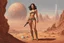 Placeholder: Sci-fi pin-up girl on an alien planet, John Carter of Mars