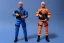 Placeholder:  Mike pence g.i. joe toy With a gun space force Blue cloth uniform action figure, fluorescent orange, whole body