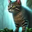 Placeholder: dark fantasy setting, monstruous fantasy feline creature, monstruous