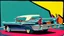 Placeholder: stalking a cadillac eldorado 1959 flammable in colorful palma de mallorca street,pop art,Andy Warhol,Roy Lichtenstein