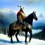 Placeholder: portrait of 'The Northman-Viking King on horse',ancient metal armor,horned helmet,castle,army,mountains, snow, cold, painting by gaston bussiere, greg rutkowski, yoji shinkawa, yoshitaka amano, tsutomu nihei, donato giancola, tim hildebrandt, evan lee,oil on canvas, cinematic composition, extreme detail,fit full head inside picture,16k