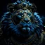 Placeholder: Upscale orkand almost leads to the extinction of lion musk king with chrown, in an accurate revenge scheme,Dramatic, dark and moody, inspired style, with intricate details and a sense of mystery Blue background, 16k