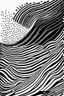 Placeholder: waves art, black and white, line art rough