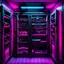 Placeholder: closet containing shotgun, cyberpunk style