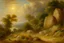 Placeholder: sunny day, clouds, rocks, trees, mountains, flowers, william turner paintings