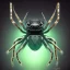 Placeholder: This spider is the size of a small horse, with eight long, slender legs tipped with sharp, venomous claws. Its body is covered in shimmering black fur, and its eyes glow a bright, otherworldly green. It has a pair of venomous fangs that can be extended from its mouth, and it can spin webs of magical energy to ensnare its prey. This spider is intelligent and cunning, and it is feared by all who encounter it in the realm of fantasy.