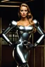 Placeholder: female humanoid robot, beautiful like a supermodel from the sixties, beautiful eyes, sexy, helmut newton