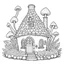 Placeholder: A fairy house, Cozy Acorn Abode, coloring page, exact shape, real image, minimal lines, white back ground color, real style, realistic, minimalistic, minimal black line art, line art, crisp line art, unique coloring sheet, outlined, outline, crisp, crisp line edges, illustration, thin lines, crisp clear lines, line art, clean line art, unique, 8k, no colors, no dark color, no black color, avoid thick black, minimalistic line edges, pure white back ground,