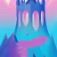 Placeholder: a pink castle, magical crystal pink castel, vertical light, pink and blue wisteria , pink vertical, blue lake,sharp, background vertical blue gradient vertical, elegant, highly detailed, artstation, concept art, smooth, sharp focus, illustration, 8k, splash art, wallpaper, key visual