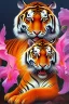 Placeholder: oil painting tiger lily flower watch