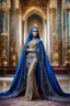 Placeholder: Gorgeous photography full body stand pose Beautiful super model Iranian islamic hijab dressing Luxury colors crystal diamonds sapphire,colorful art conceptual, amazing artwork,close-up portrait,luxury Royal Palace background