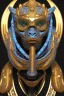 Placeholder: black male African Egyptian alien, cracks in the voodoo head, wicked, eyes, crown, Elephant, 8k, finely detailed, photo realistic, tiger turquoise skull head gold dragon space alien snow skeleton gold gorilla silver crown silver eyes