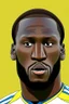 Placeholder: Romelu Lukaku Belgian soccer player 2d cartoon