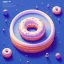 Placeholder: 100mm photo of isometric floating donut in the sky, surreal donut with sprinkles, intricate, high detail, behance, microworlds smooth, macro sharp focus, centered