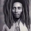 Placeholder: bob marley ,award winning portrait long black hair. unreal engine 5, artistic lighting, highly detailed, photorealistic, fantasy ,smoke . futuristic . afro .