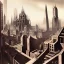 Placeholder: Gothic city,Metropolis on sea by fritz Lang,otto hung,futurismo, hyper detailed, matte painting, felix kelly, detailed painting, dynamic lighting