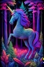 Placeholder: anatomically perfect neon unicorn, 3D embossed textured ethereal image; midnight hues, extreme colors, neon unicorn in a pine forest; trippin', psychedelic, groovy, art nouveau; indica, sativa, leaves, gig poster art, macabre, eldritch, bizarre, extreme neon colors, mixed media, velvet, blacklight, uv