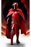 Placeholder: Planet Mars portrayed as a menacing man wearing Roman-like armour, a red cape, and a spartan helmet that covers his face entirely