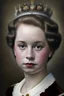 Placeholder: picture of young queen elizabeth ii in photo-realism