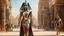 Placeholder: acrylic illustration, acrylic paint, oily sketch,1Egyptian female ,full body, queen, Egyptian Parrley_armor, big bulky futuristic armor, armor, egyptian royal head decoration, makeups, glowing eyes walking in the Egypt city cairo photorealistic, studio lighting, hard light, colors, hyperdetailed, hyperrealistic, 4K, Masterpiece, highres, absurdres scifi, iridescent gold wires, by [ Iryna Yermolova | Conor Harrington]