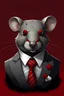 Placeholder: rat head with bear body robotic tuxedo red tie indonesian flag