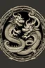 Placeholder: japanese clan emblem, fantasy, 2 dragon forming a round