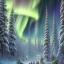 Placeholder: northern landscape with snow-covered trees and northern lights in the sky,by peter mehrbacher,thomas kinkade and Raphael lacoste,masterpiece, illustration,highly detailed,fine detail,intricate,trending on artstation