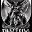 Placeholder: Devil demon satan king knights war code prophecy black and white ancient