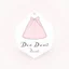 Placeholder: Create a logo with the name Deniz Boutique, inspired by diamond dresses, with the symbol of the dress, baby pink