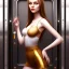 Placeholder: cute girl in elevator