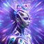 Placeholder: ∞ 3D infinity symbol, perfect infinity ∞, bright colors, +infinity totally-symmetrical ∞, ∞ on cyborg's forehead, head and upper body, exotic, inspiring, fantasy, scientific, friendly, beautiful, octane render, 8k post-production, artstation: award-winning: atmospheric: commanding: fantastical: clarity: 16k: ultra quality: striking: brilliance: liquid medium: stunning colors: amazing depth; lens: f/8, 24mm