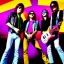 Placeholder: the coolest rock n roll band ever, bright colors, neon lights