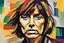 Placeholder: create an abstract portrait of Chrissie Hynde in the fauvist, expressionist art style of Oskar Kokoschka, Andre Derain , and Georges Rouault, highly detailed facial features, 4k