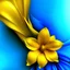 Placeholder: Create blue daffodil and gold background