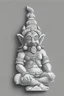 Placeholder: Hindu god Brahma，cute,sticker,Adobe Illustrator,grayscale,3D vector art,hand drawn, digital ,low-poly, retro aesthetic,Greek god with medium aesthetic theme, illustration, highly detailed, simple, smooth, clean vector, no jagged lines, smooth,