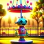 Placeholder: the cute adorable bot with long face, on a carousel through the seasons, hills and trees, motion blur, 8k, downlight, soft light, depth of field, photorealism, trending on art station, lotsa detail