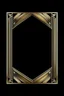 Placeholder: Gold art deco delicate picture frame on a black background