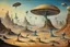 Placeholder: "Aliens" in a weird land - style by Salvador Dali - colorful, listicvery sharp, sharp focus, extremely detailed, high definition, intricate, hiperrealistic
