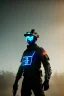 Placeholder: All Black soldier, ghost, wearing high tech mask, white smoke, dark, rage, sorrow, high definition, ultra 8 k, volumetric lighting, blue fire, fog