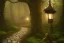 Placeholder: wooded forest stone lantern path