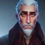 Placeholder: Portrait of a 30 year old warlock like Jake Gyllenhaal,Gandalf, Jack Sparrow, Sherlock Holmes and Mary Poppins