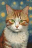 Placeholder: Portrait of a cat by Van Gogh